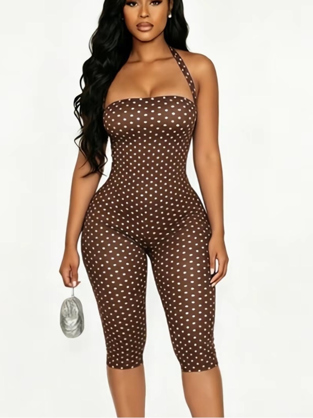 New Polka Dot Capri Jumpsuit